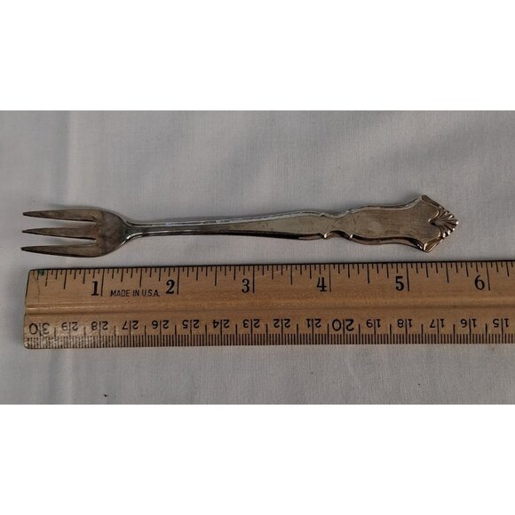 VTG Mixed Lot of 3 Silverplate Forks: 2 Cocktail Seafood Forks & 1 Dinner Fork - Picture 6 of 8